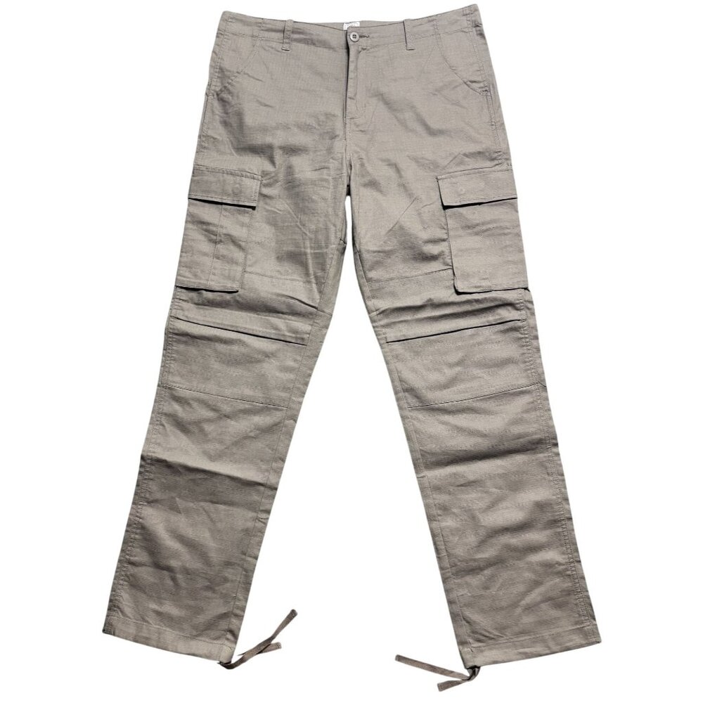 Kennedy Mens Straight Fit Cargo Pants Sz 34x32 Lightweight Cotton Khaki.